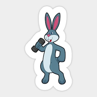 Rabbit at Strength training with Dumbbell Sticker